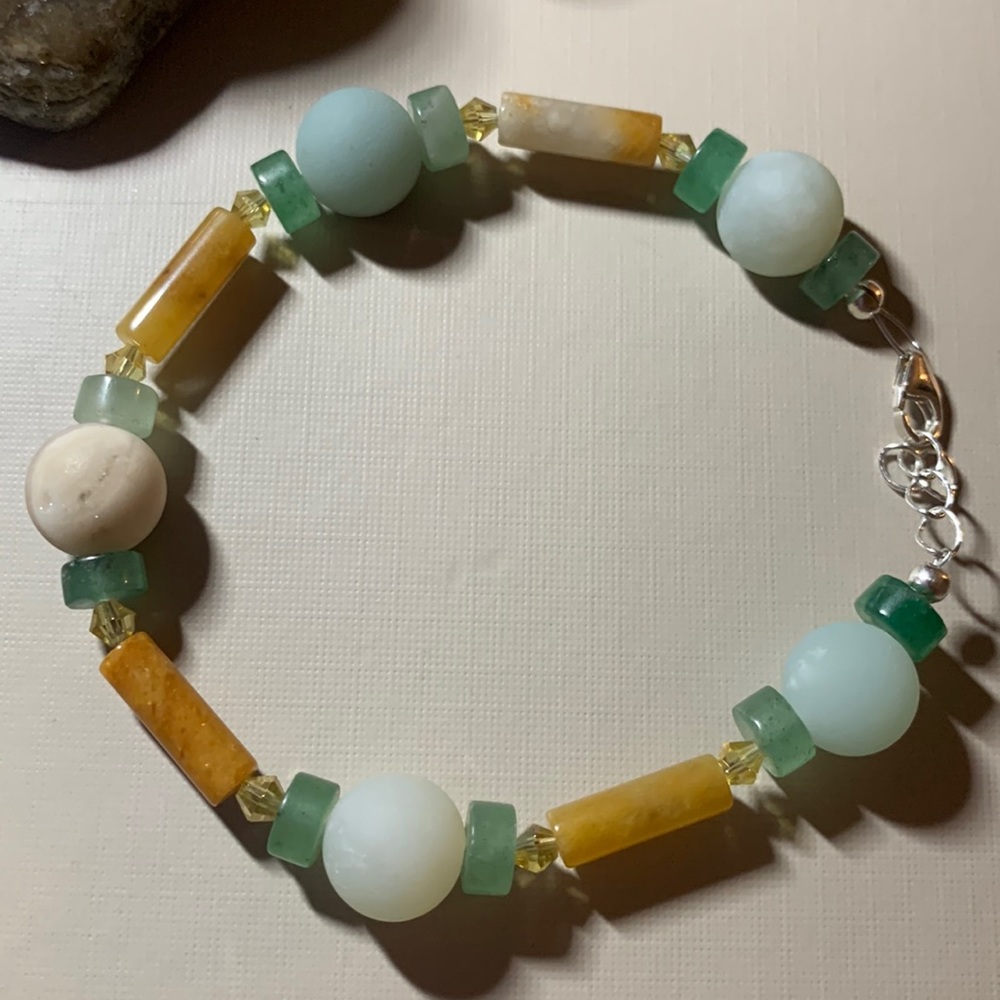 Jade and Amazonite Bracelet